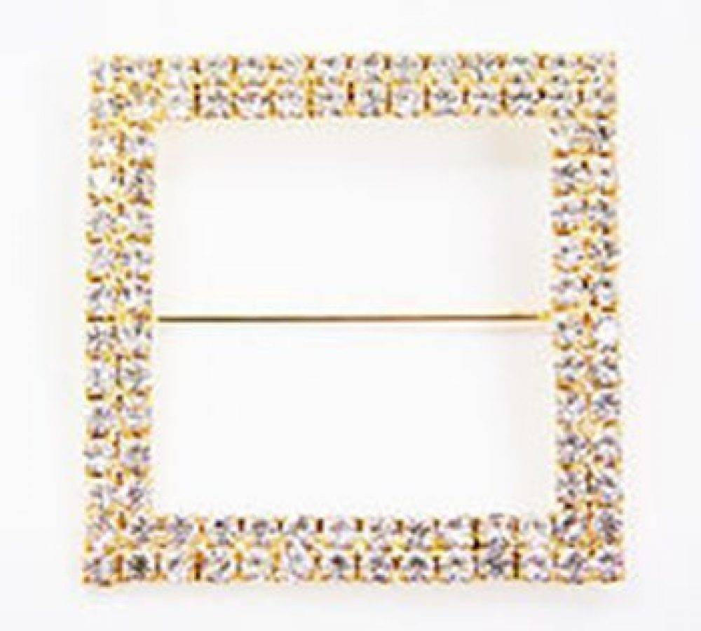 Gold Square Rhinestone
