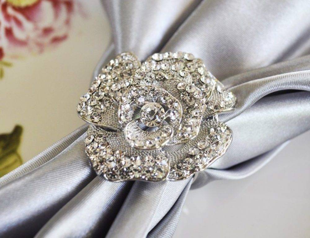 Rose Rhinestone - Napkin Ring