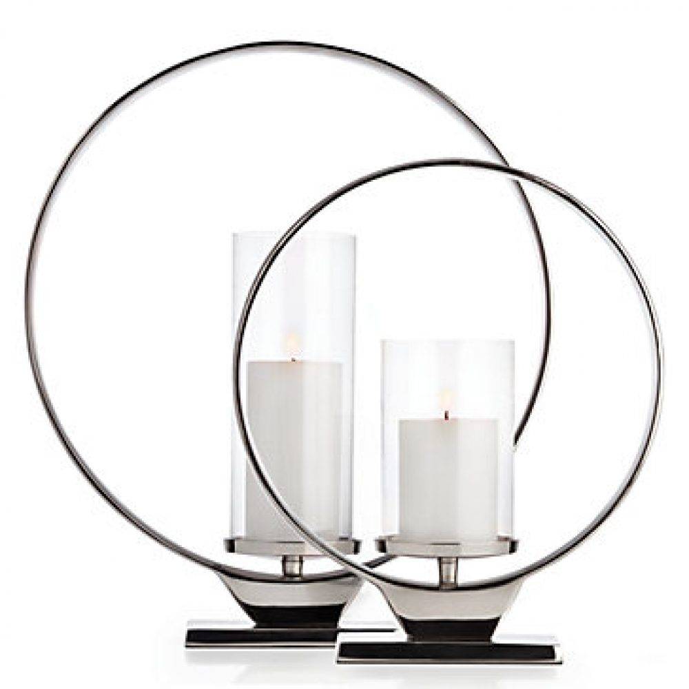 Silver - Cirque Pillar Holder Duo