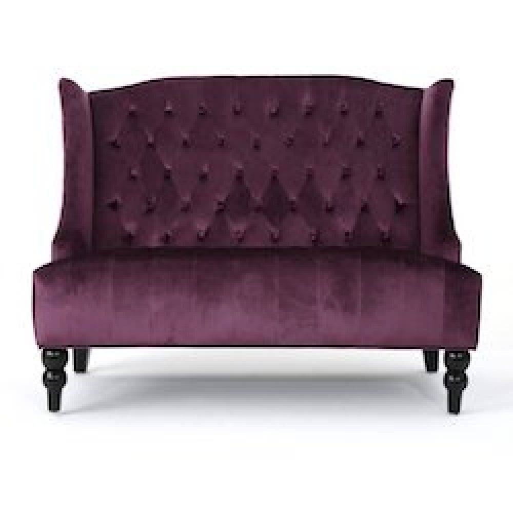 Plum - Velvet Settee