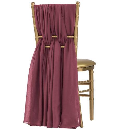 Mulberry - Chiffon Sash (Per Sash, 5 Sashes As Pictured)