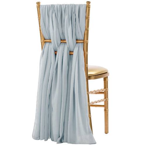 Dusty Blue - Chiffon Sash (Per Sash, 5 Sashes As Pictured)