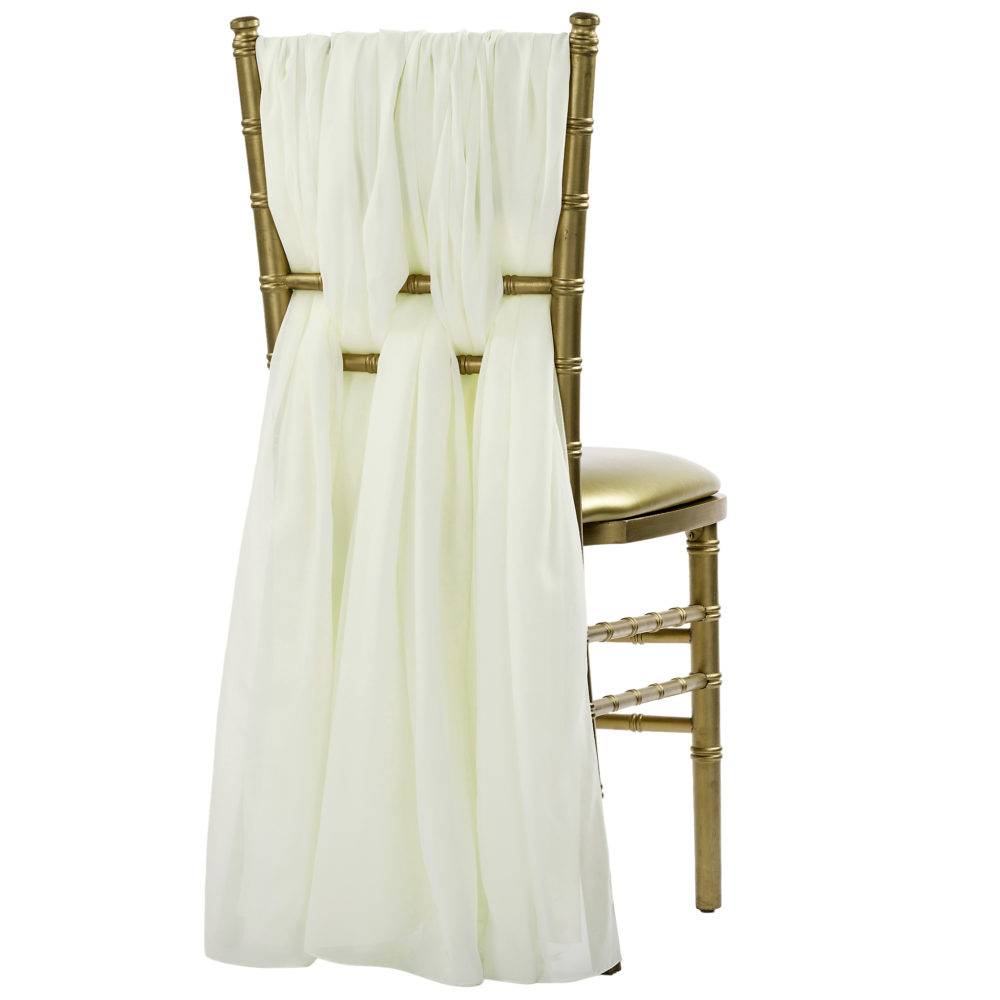Ivory - Chiffon Sash (Per Sash, 5 Sashes As Pictured)