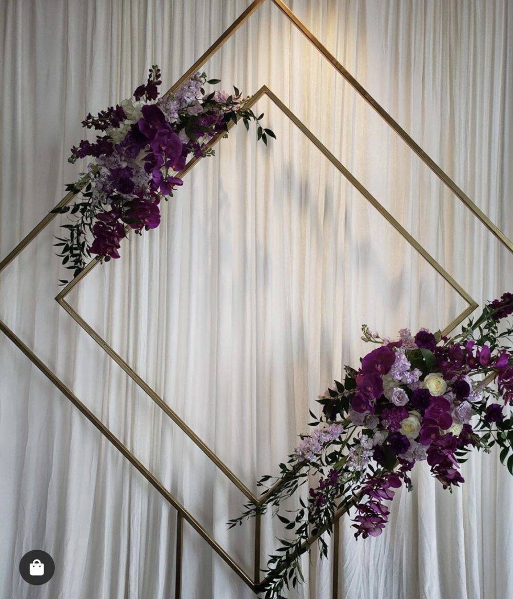 Metal - Diamond Backdrop - 8ft (Floral Separate) - Image 2