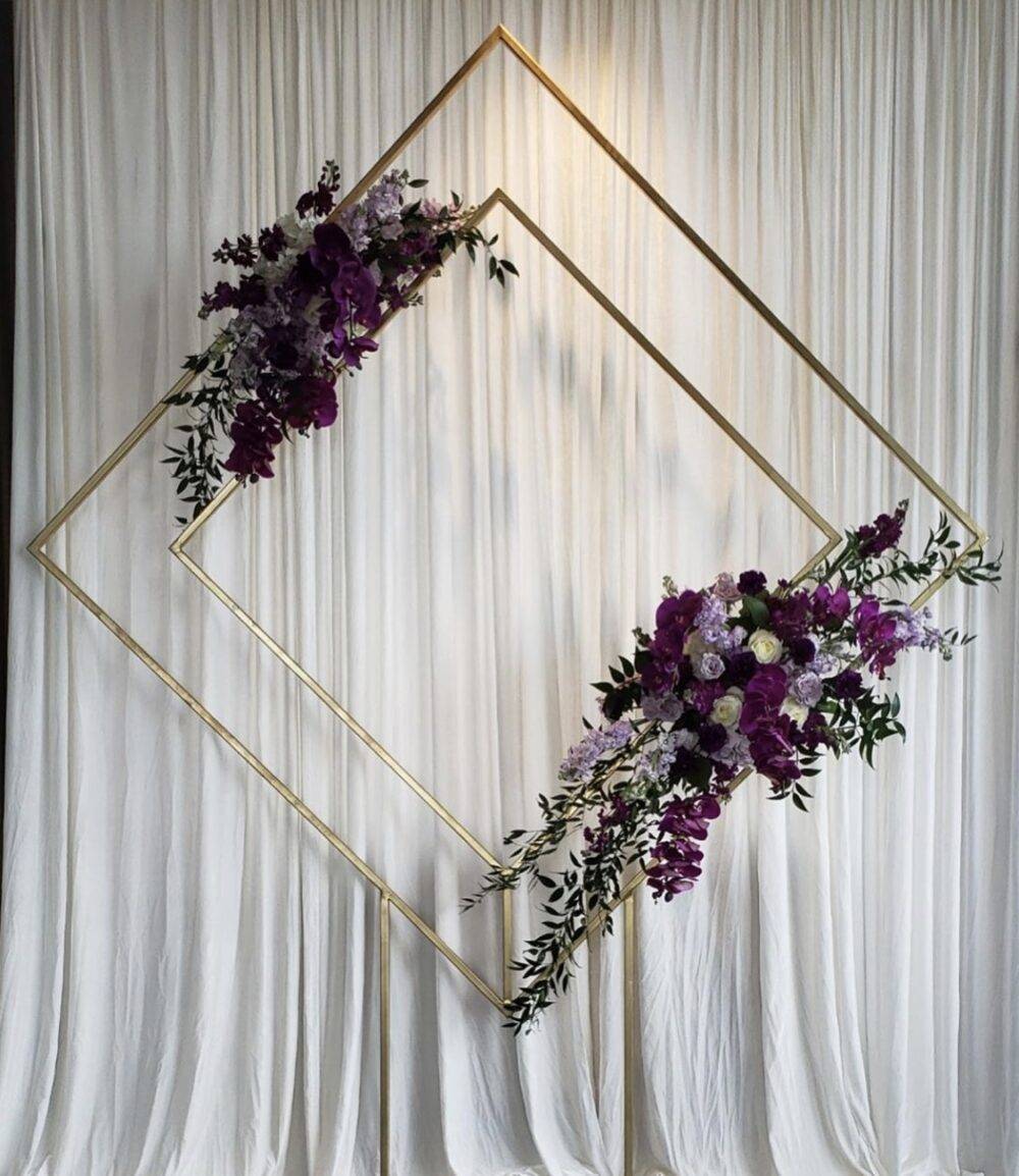 Metal - Diamond Backdrop - 8ft (Floral Separate) - Image 3