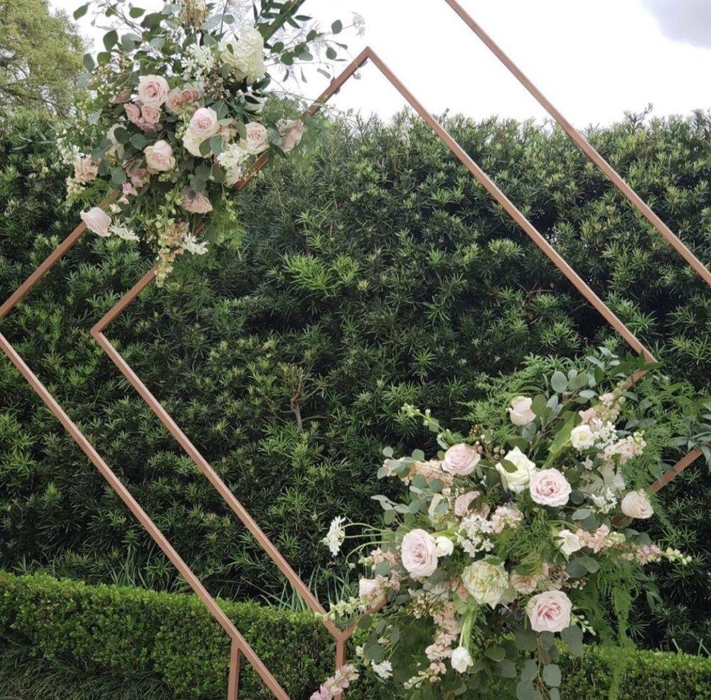 Metal - Diamond Backdrop - 8ft (Floral Separate)