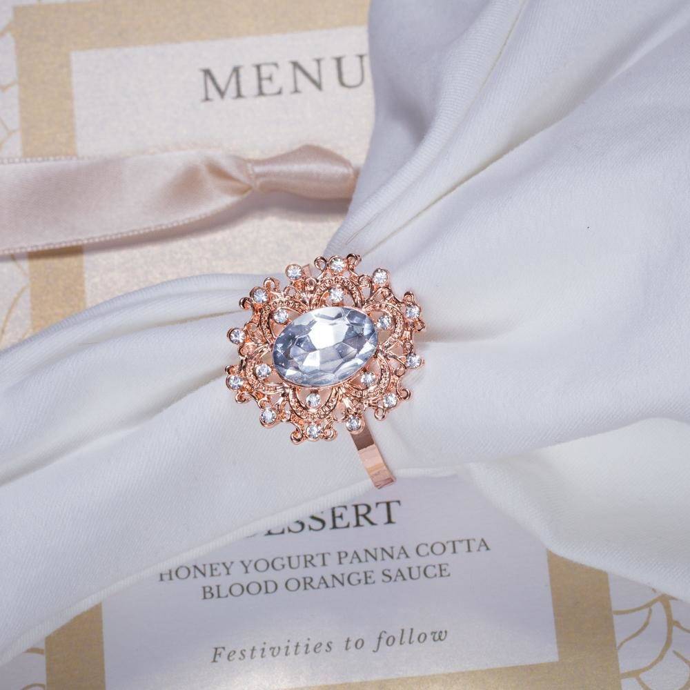 Rose Gold - Big Bling Napkin Ring