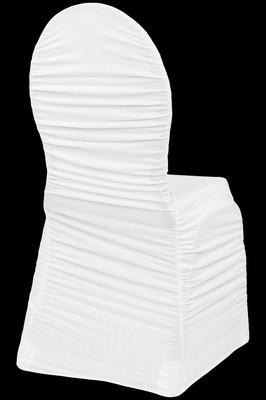 White - Ruched Spandex