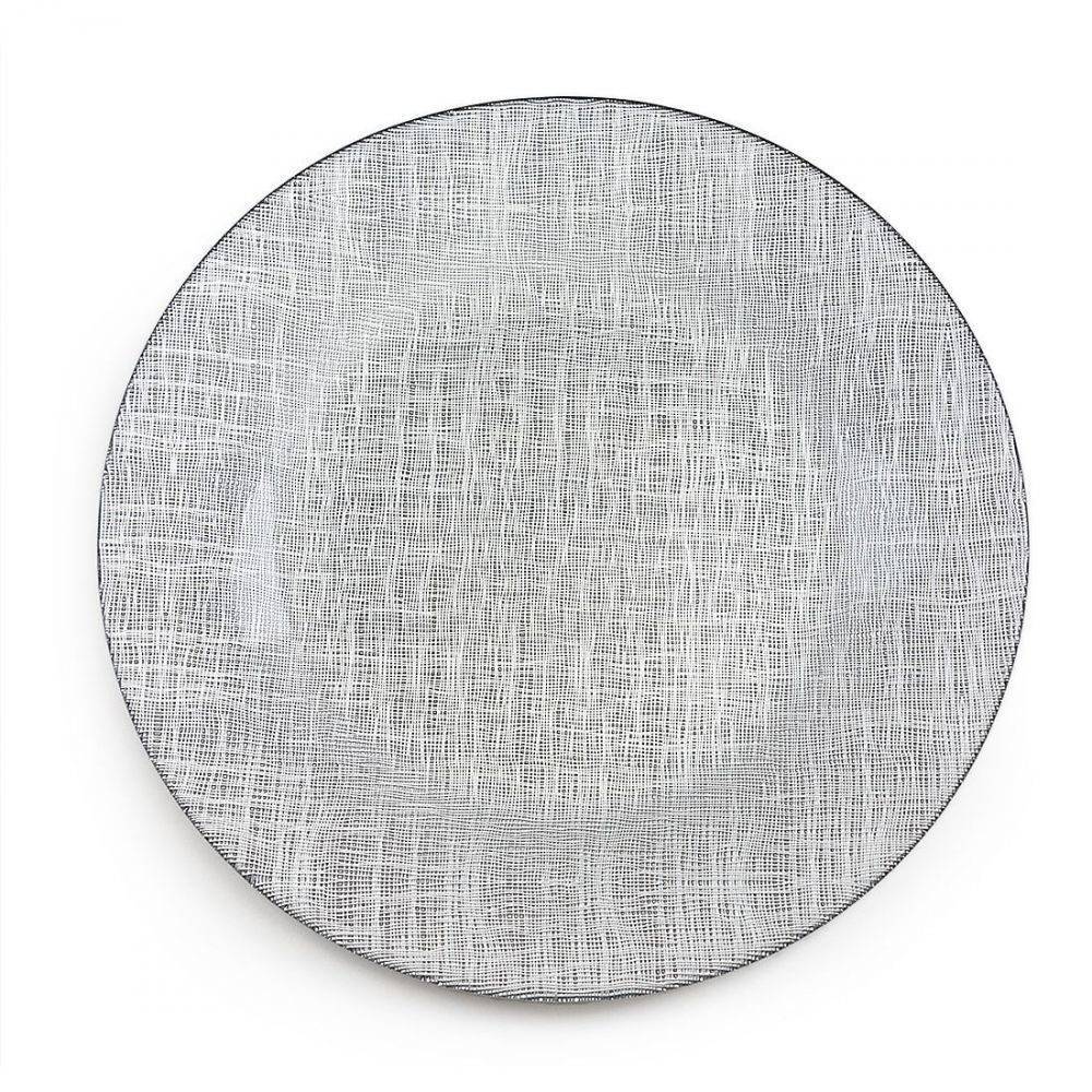 Silver - Mesh Glass Charger