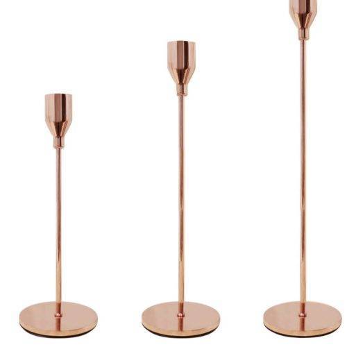 Rose Gold / Copper - Candle Stick Trio