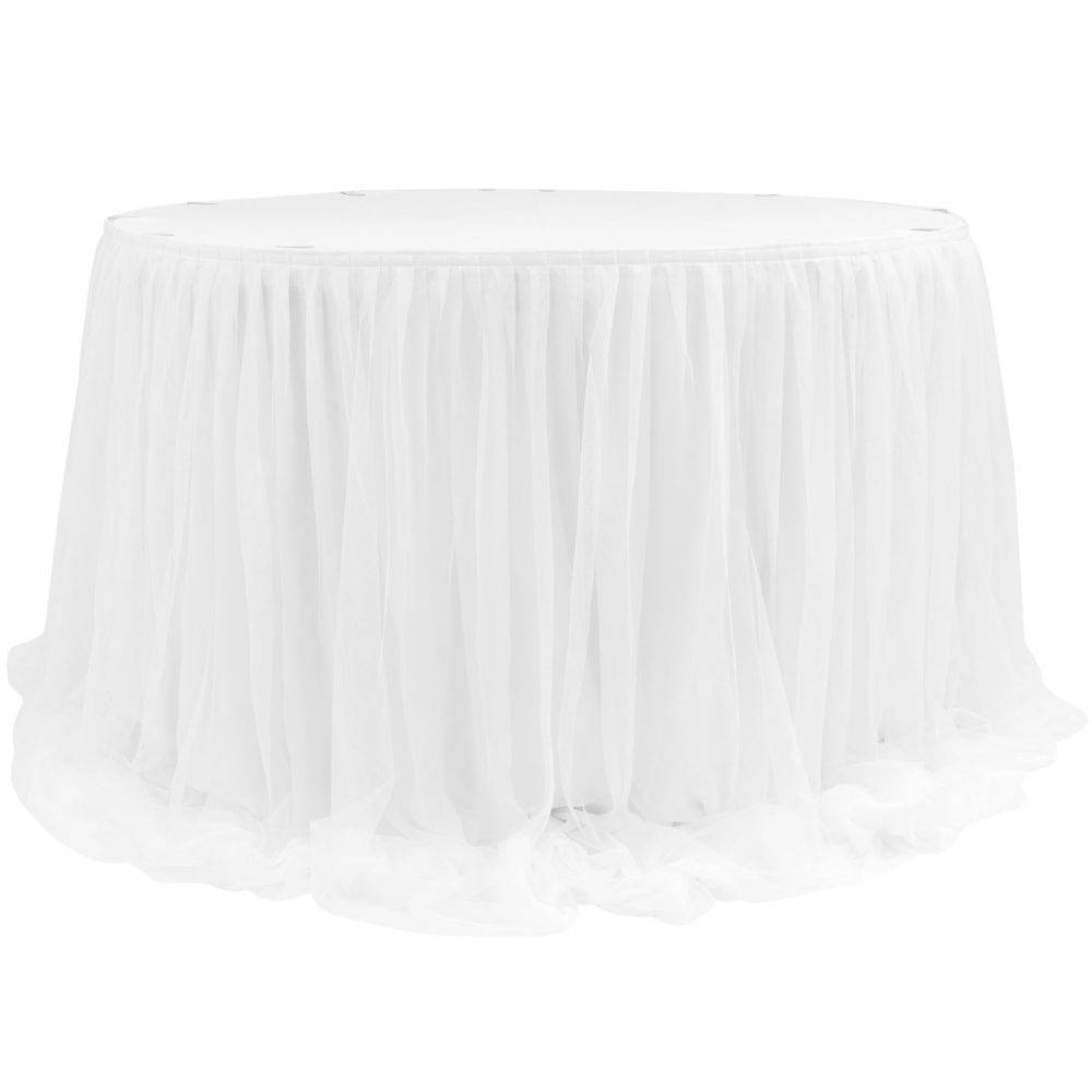 White - Chiffon Skirt