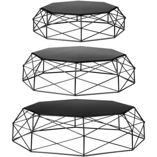 Black - Geometric Cake Stands