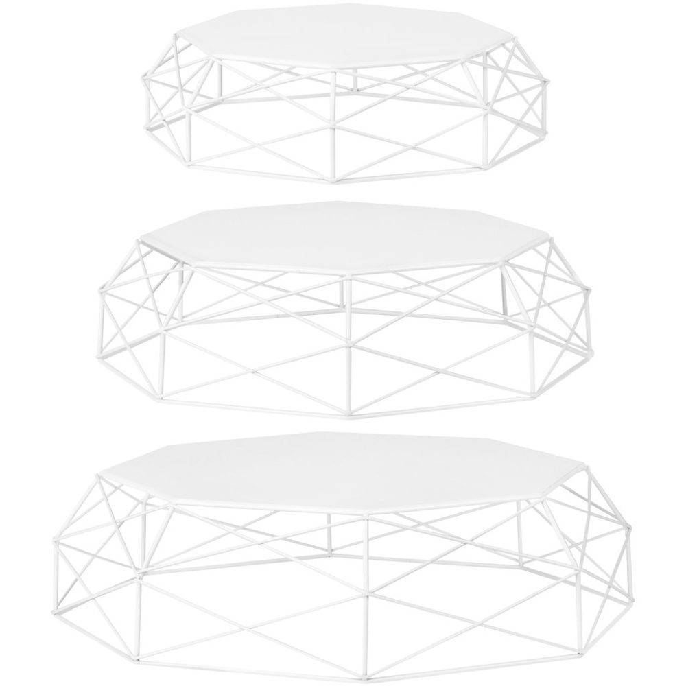 White - Geometric Cake Stands