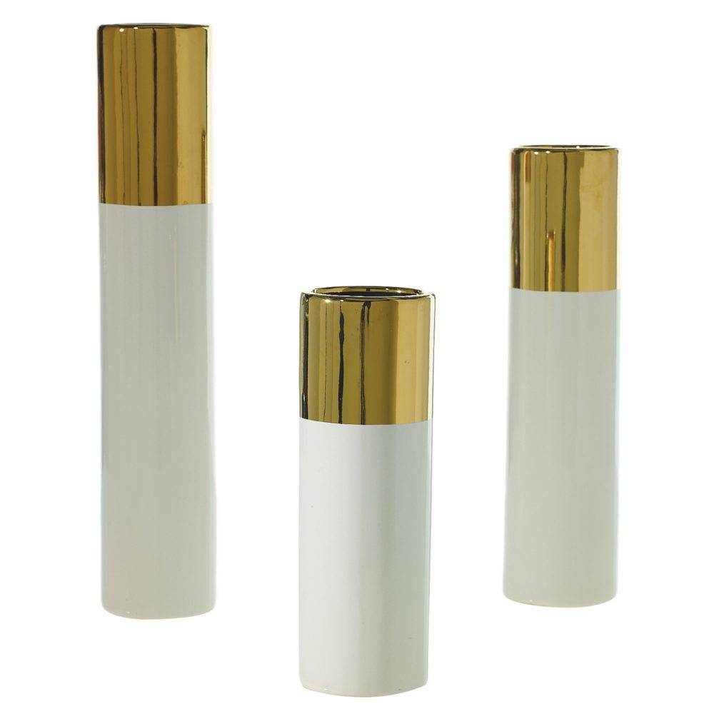 Gold / White - Calvin Vase Trio