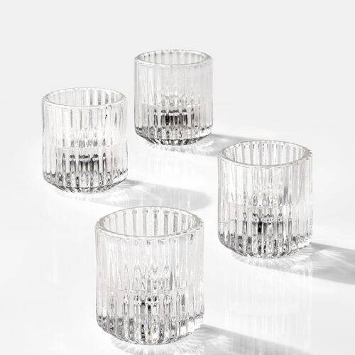 Clear - Ridged Votive (Small)