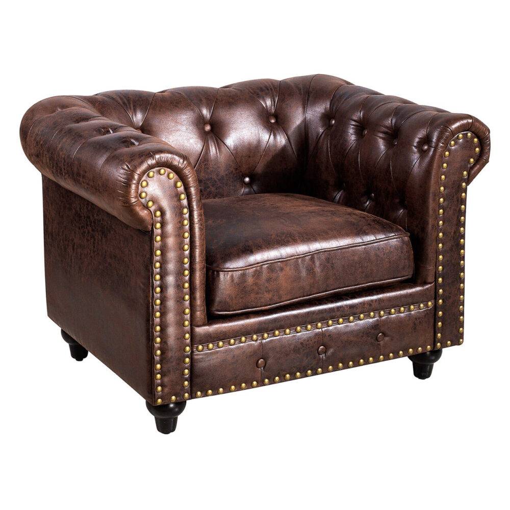 His - Faux Leather Side Chair