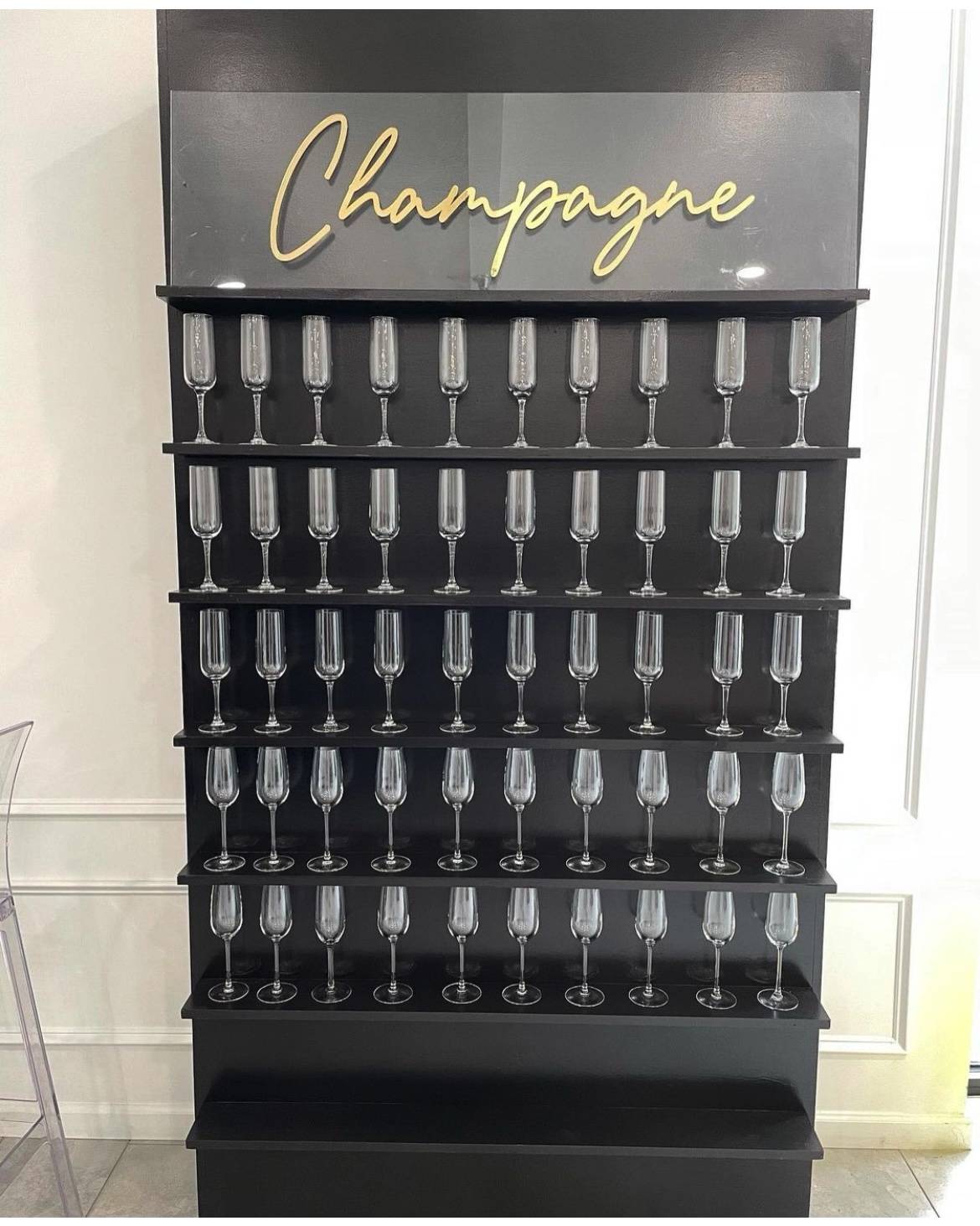 Black - Champagne / Dessert Wall (Sign & Glasses Separate) – What's the ...