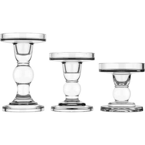 Clear - Trio Candleholder