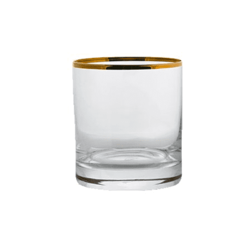 Gold Rimmed - Rocks Glass
