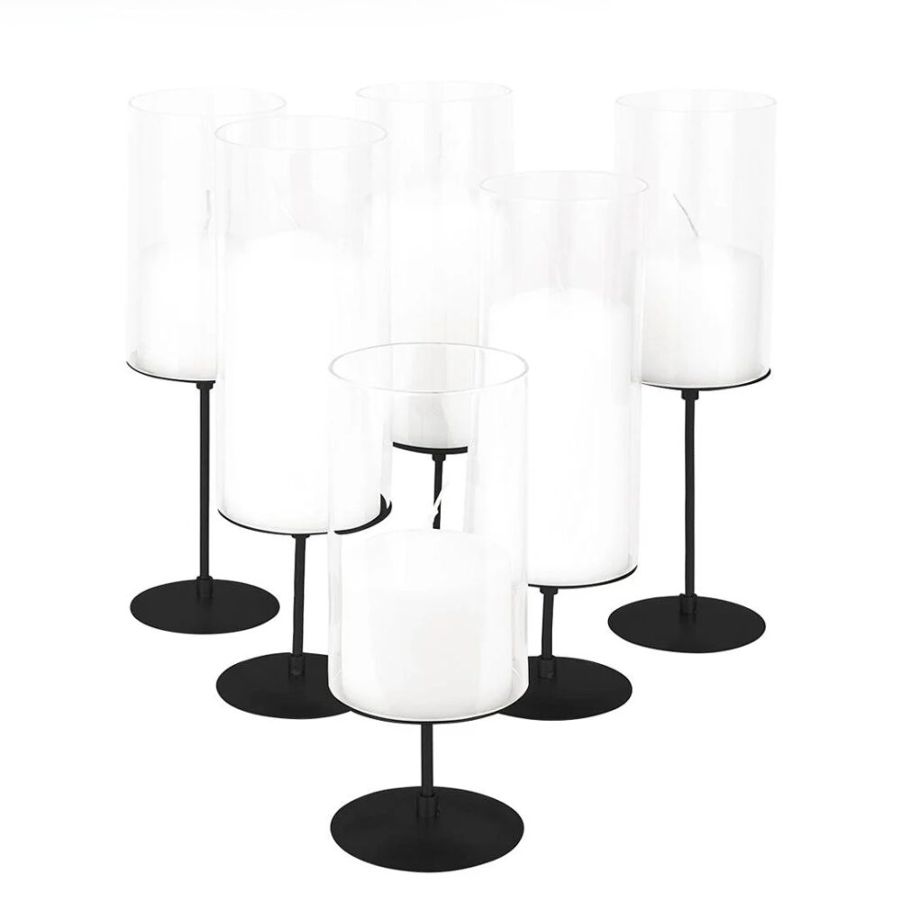 Black - Six Candle Centerpiece