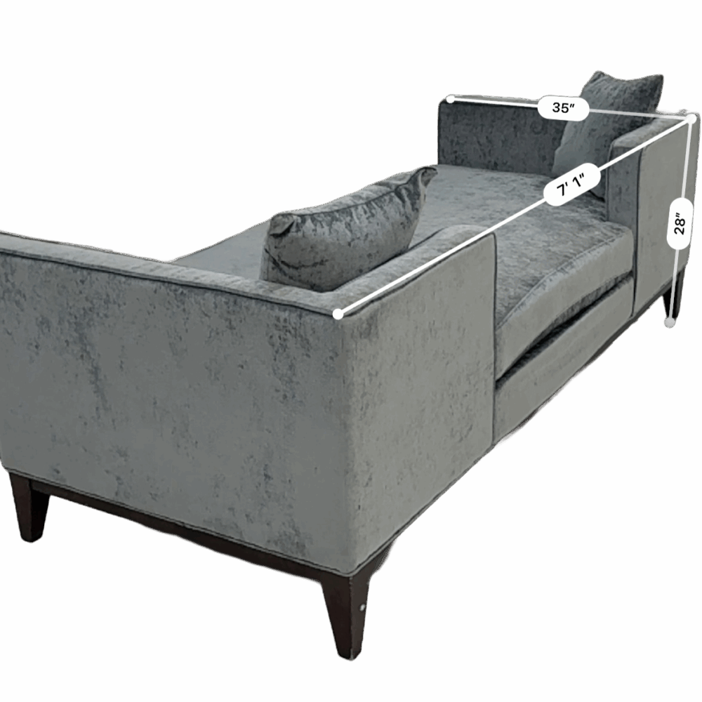 Dusty Blue - Velvet Empire Sofa - Image 3