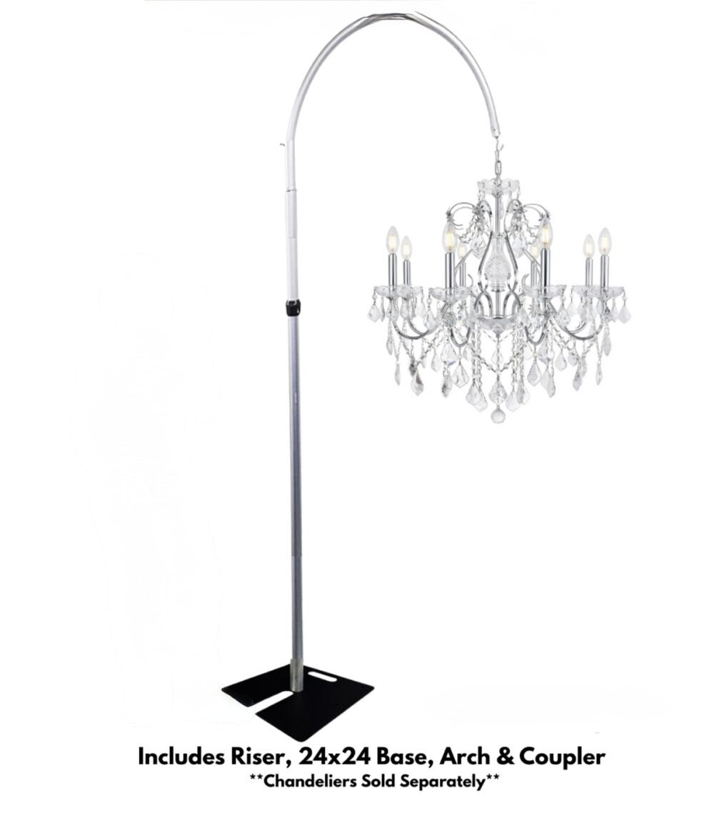 Arched - (7-12 ft) Chandelier Pole / Stand (Chandelier Not Included)