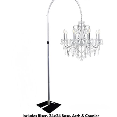 Arched - (7-12 ft) Chandelier Pole / Stand (Chandelier Not Included)