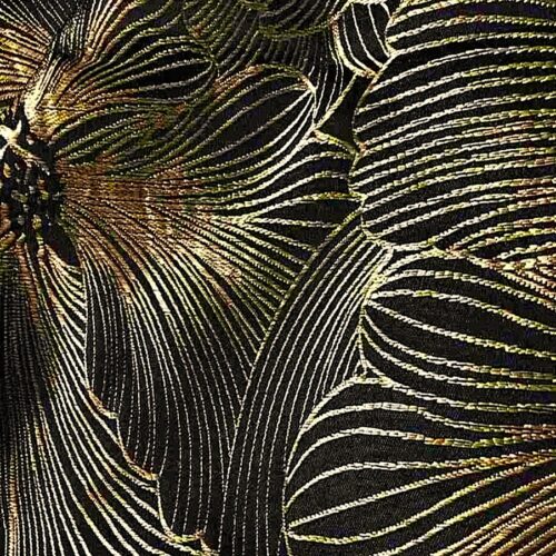 Hibiscus Floral - Black & Gold