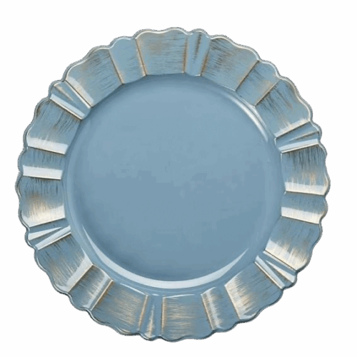 Dusty Blue - (Vintage) Wave Acrylic Charger