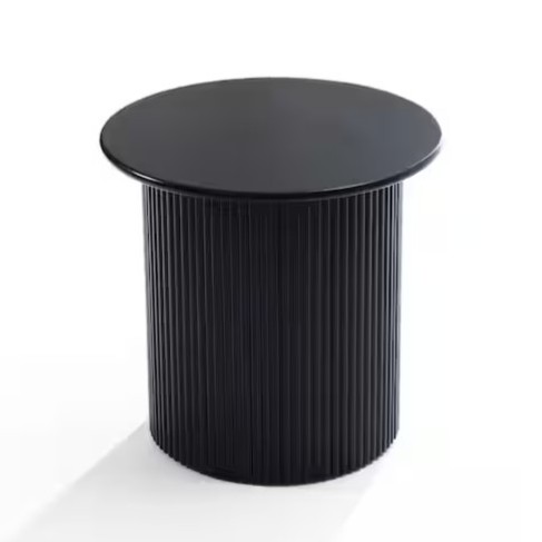 Black - Fluted/Ridged Wooden Pedestal
